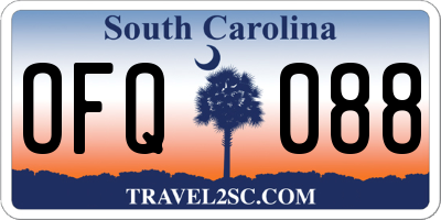 SC license plate OFQ088