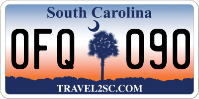 SC license plate OFQ090
