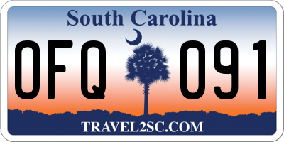 SC license plate OFQ091