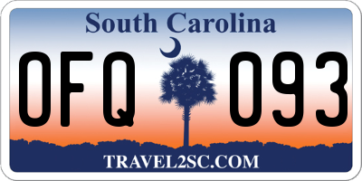 SC license plate OFQ093