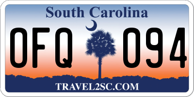 SC license plate OFQ094