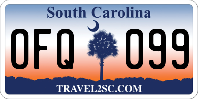 SC license plate OFQ099