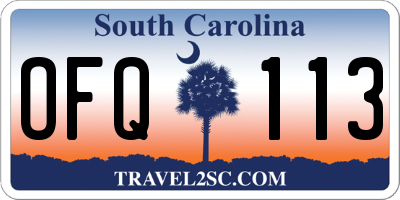 SC license plate OFQ113