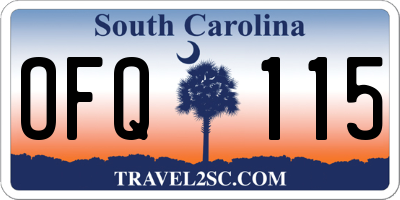 SC license plate OFQ115