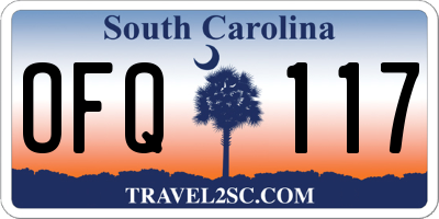SC license plate OFQ117