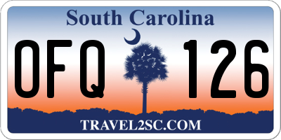 SC license plate OFQ126