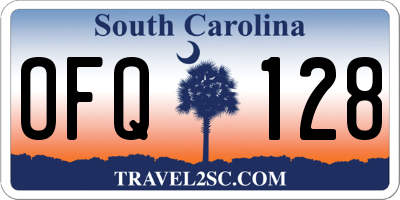 SC license plate OFQ128
