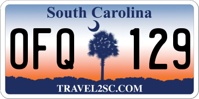SC license plate OFQ129