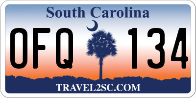SC license plate OFQ134