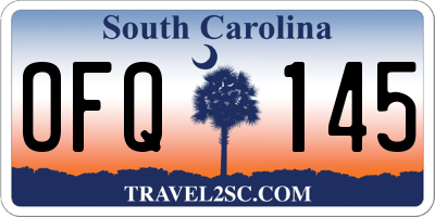 SC license plate OFQ145