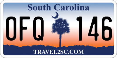 SC license plate OFQ146