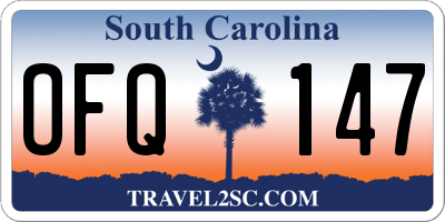SC license plate OFQ147