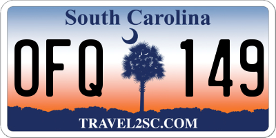 SC license plate OFQ149
