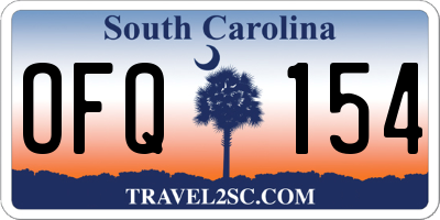 SC license plate OFQ154