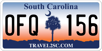 SC license plate OFQ156