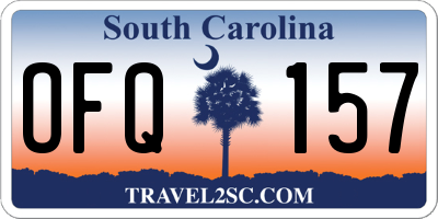 SC license plate OFQ157