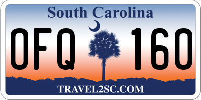SC license plate OFQ160