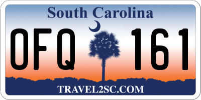 SC license plate OFQ161