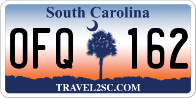 SC license plate OFQ162