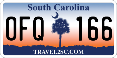 SC license plate OFQ166