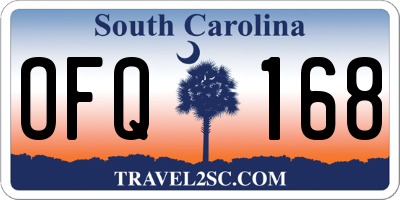 SC license plate OFQ168