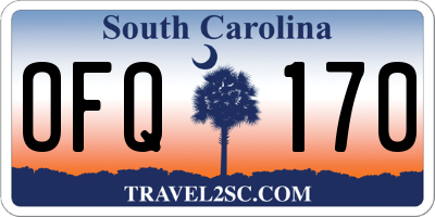SC license plate OFQ170
