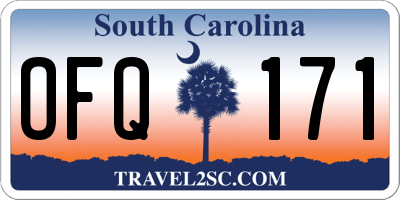 SC license plate OFQ171