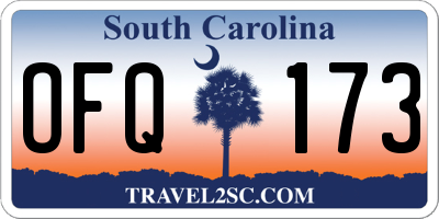 SC license plate OFQ173