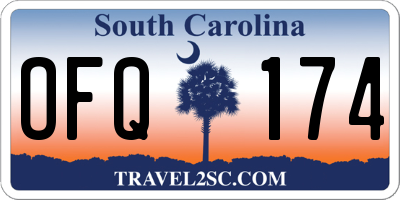 SC license plate OFQ174
