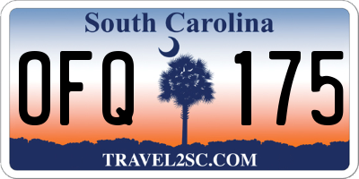 SC license plate OFQ175