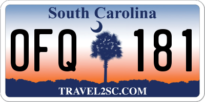 SC license plate OFQ181