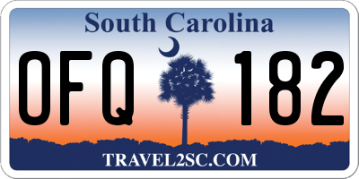 SC license plate OFQ182