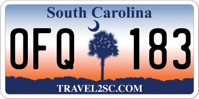 SC license plate OFQ183