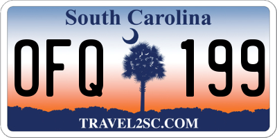 SC license plate OFQ199