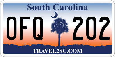 SC license plate OFQ202