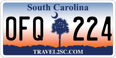 SC license plate OFQ224
