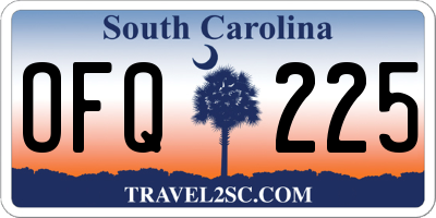 SC license plate OFQ225