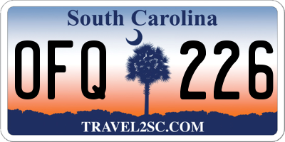 SC license plate OFQ226
