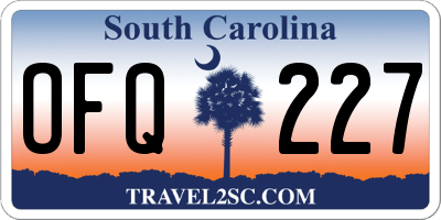SC license plate OFQ227