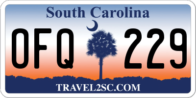 SC license plate OFQ229