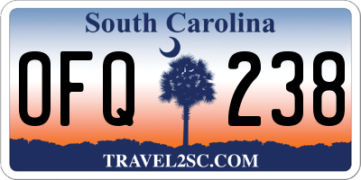 SC license plate OFQ238