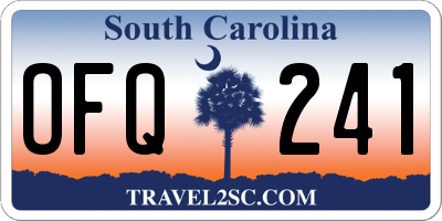 SC license plate OFQ241