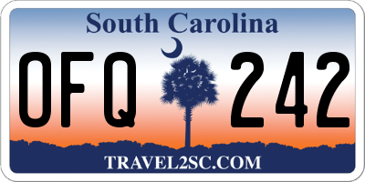 SC license plate OFQ242