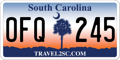 SC license plate OFQ245
