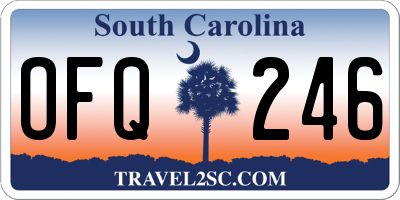 SC license plate OFQ246
