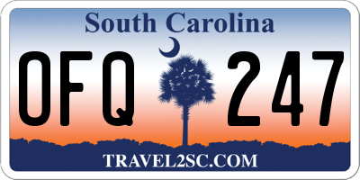 SC license plate OFQ247