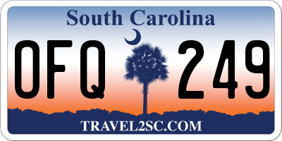 SC license plate OFQ249