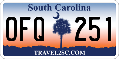 SC license plate OFQ251