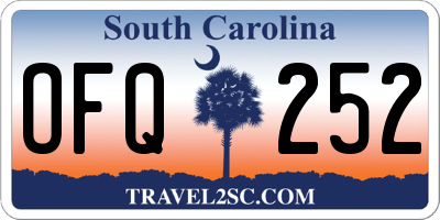 SC license plate OFQ252