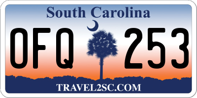 SC license plate OFQ253